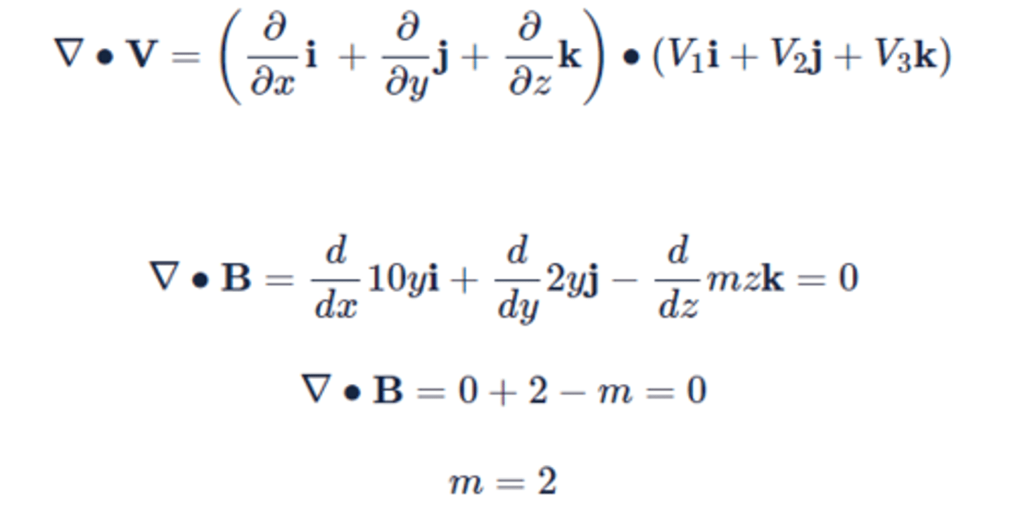 <p>Calculate the divergence and set the expression equal to zero.</p>