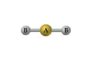 <p>Linear geometry with a 180° bond angle.</p>