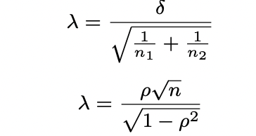 <p>non-centrality parameter (<span style="font-family: CMMI10">λ)</span></p>