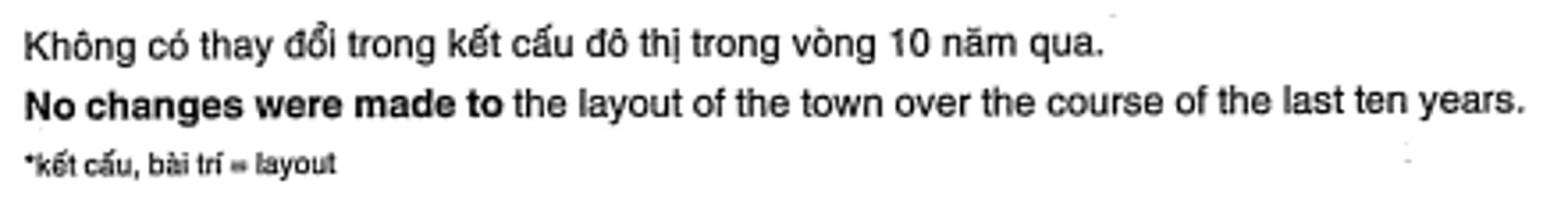 <p>không có thay đổi gì với</p>