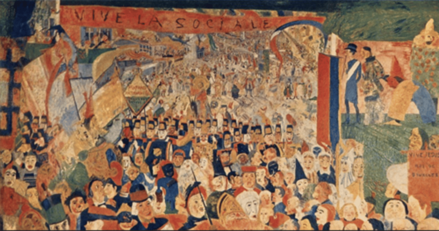 <p>James Ensor ; précurseur de l'expressionnisme belge</p>
