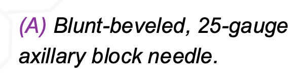 <p>Blunt‑Beveled 25‑Gauge Needle</p>
