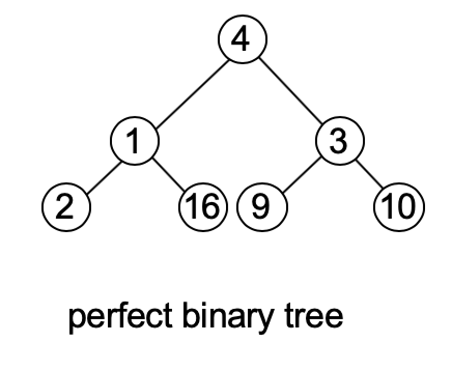 <p>(All leaf nodes are at same level; all other nodes have 2 children)</p>