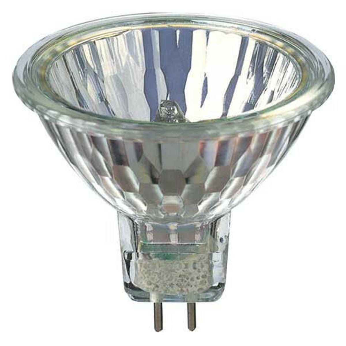 <p>a multifaceted reflector bulb for tungsten-halogen lamps; polished reflector arranged in discrete segments to provide desired beam spread</p>