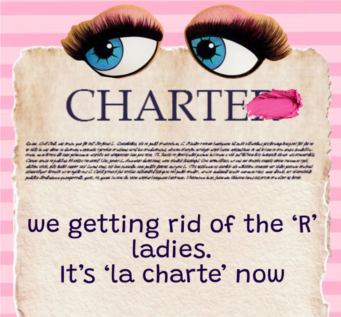 <p><span style="color: #fa89c9">la charte</span></p>