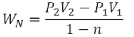 <p>Replace n with k for isentropic</p>