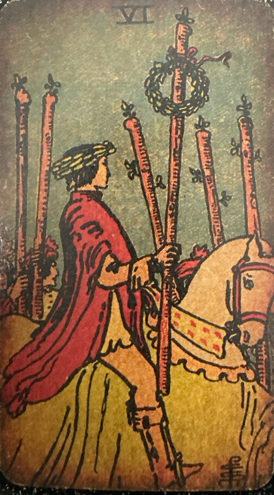 <p>VI - Six of Wands</p>