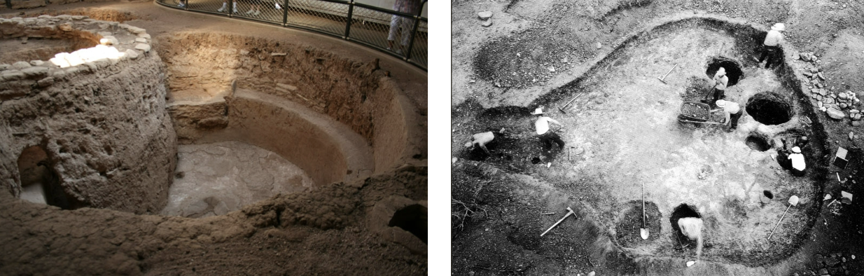 <p>AD 700 - 900, some pithouses were larger and had specialized features. These may have been early __ - communal ritual structures</p>