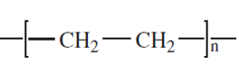 <p>a chain of monomers</p><ul><li><p>n signifies the number of repeating units</p></li><li><p>number of repeating units in a polymer is called degree of polymerization</p></li><li><p>polymer size is the molecular weight of the chain</p></li></ul><p></p>
