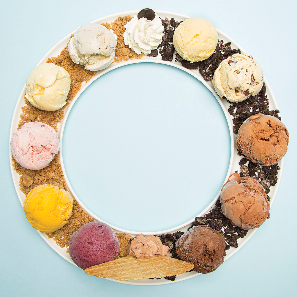 <p></p><ul><li><p class="">Ten Demetres Ice Creams and Sorbettos</p></li><li><p class="">Cinnamon Streusel</p></li><li><p class="">Oreo Cookie Pieces</p></li><li><p class="">Chocolate Whipped Cream</p></li><li><p class="">Vanilla Whipped Cream</p></li></ul><p></p>