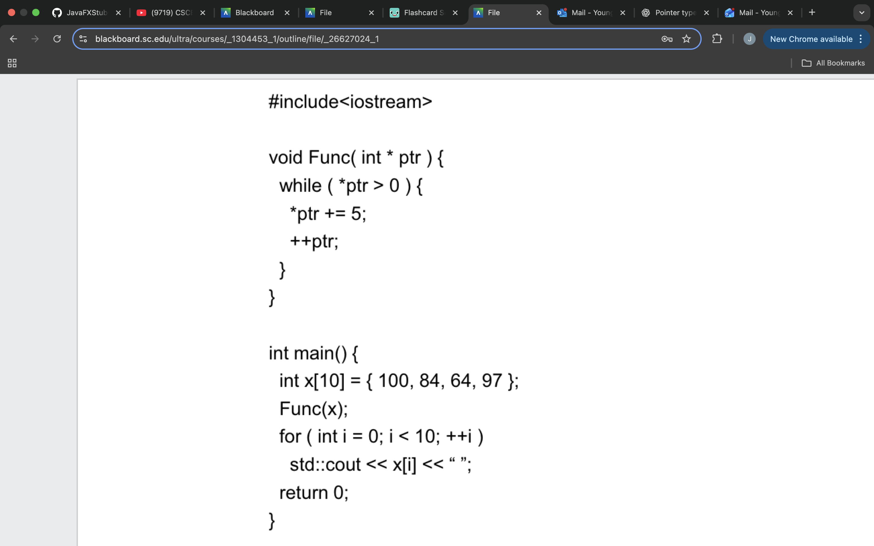 <p><span>Should the pointer parameter for Func have any const qualifiers? </span></p>