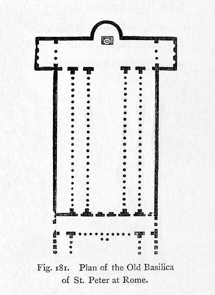central space with an apse on one end