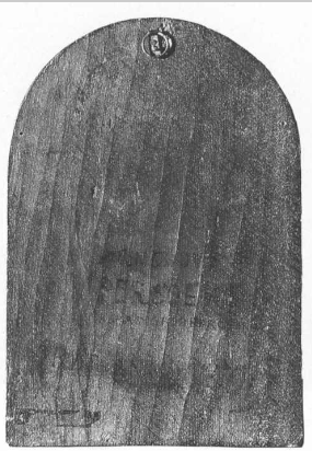 <p>what was done to the back of this panel?</p>