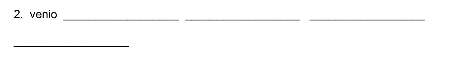 <p>III. Give the principle parts and conjugation of the following verbs (16 pts.)</p>
