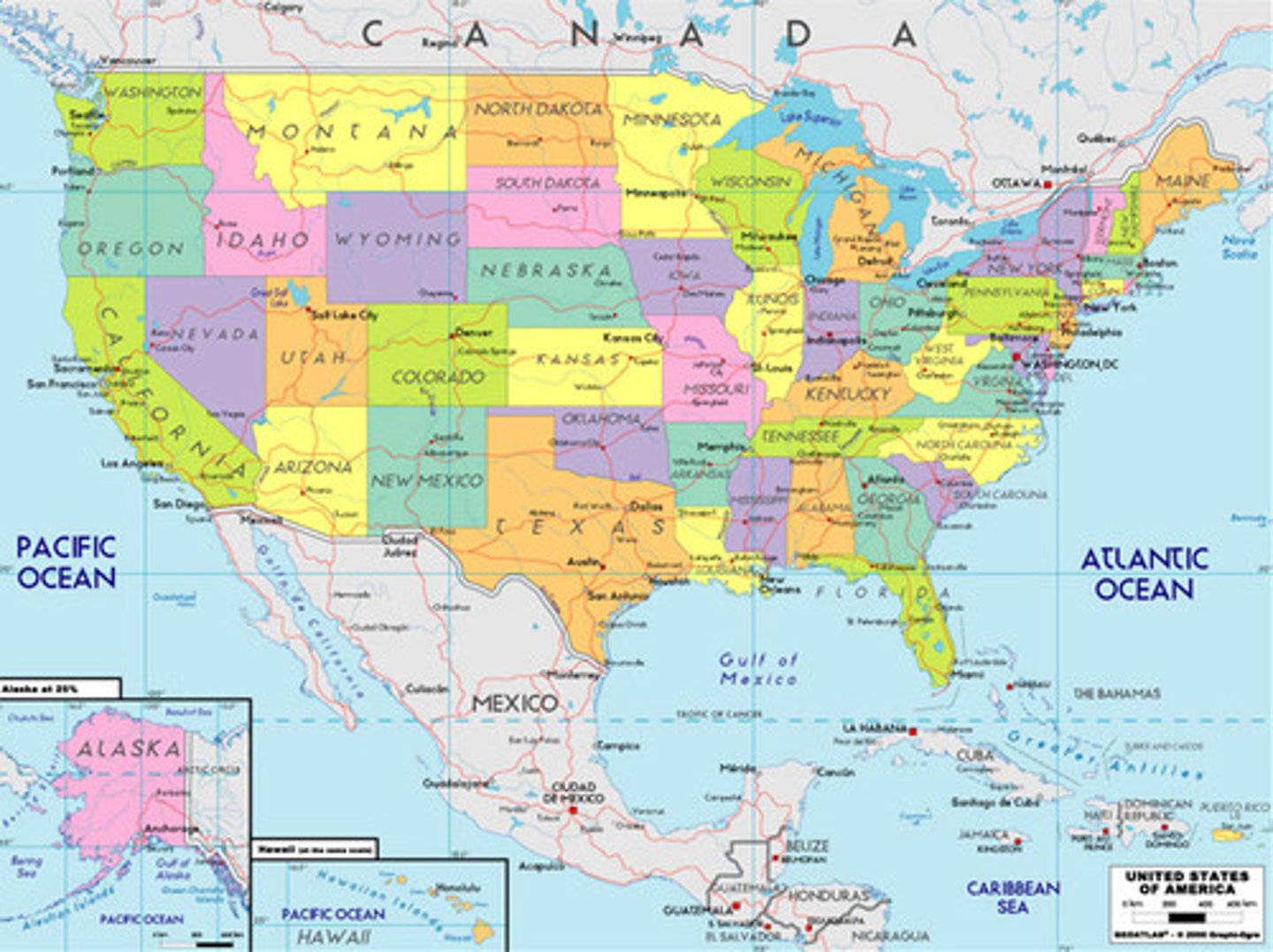 <p>A map showing units such as countries, states, provinces, districts, etc.</p>