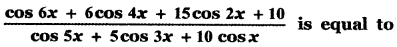 <p><span>(1) cos 2x</span><br><span>(2) cos x</span><br><span>(3) cos 3x</span><br><span>(4) 2 cos x</span></p>