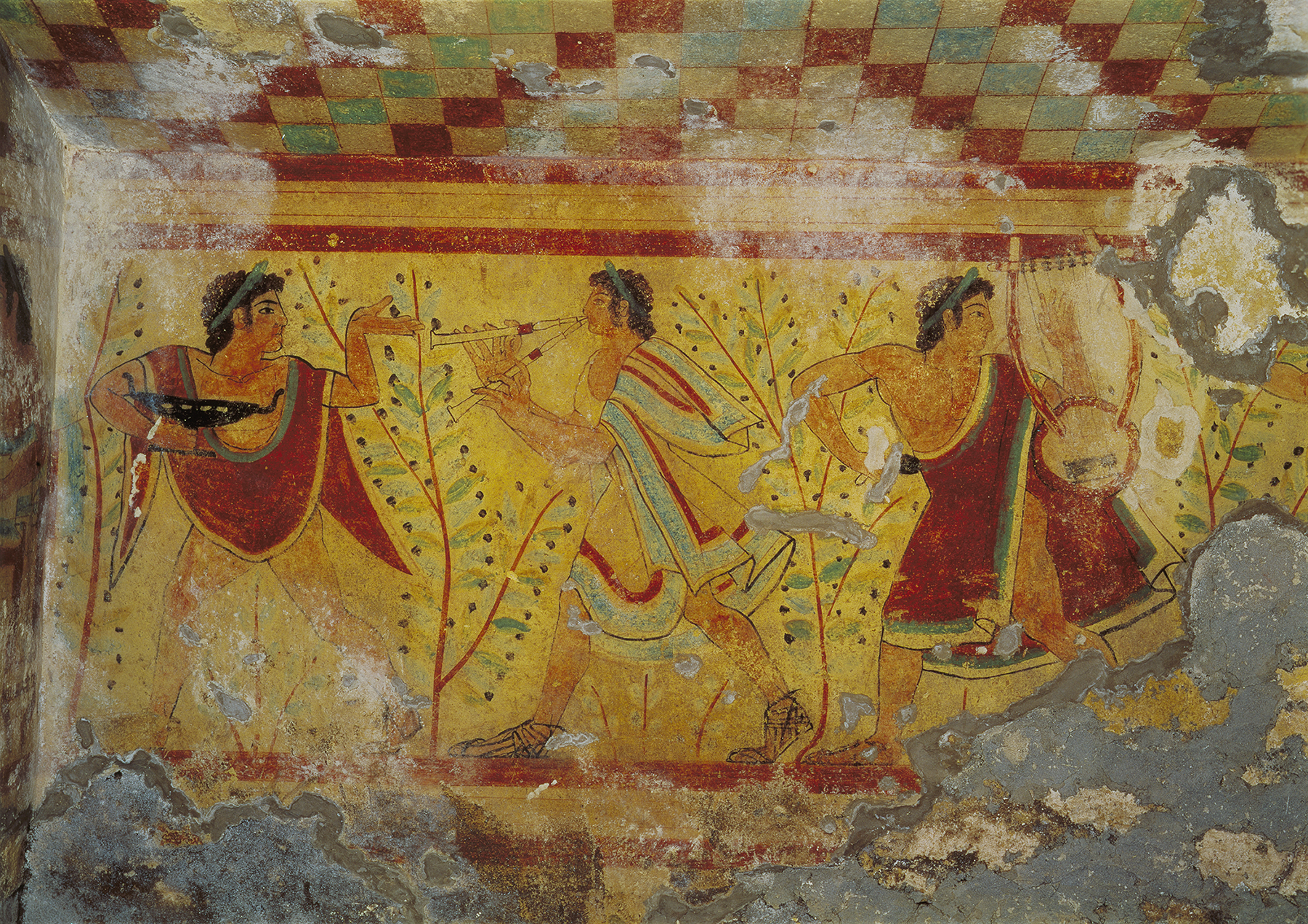 <p>On the basis of style and subject matter, the work shown can be attributed to which of the following cultures?<br>A. Susian<br>B. Sumerian<br>C. Etruscan<br>D. Classical Greece</p>