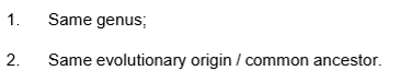 <p>(If same genus common ancestor)</p>