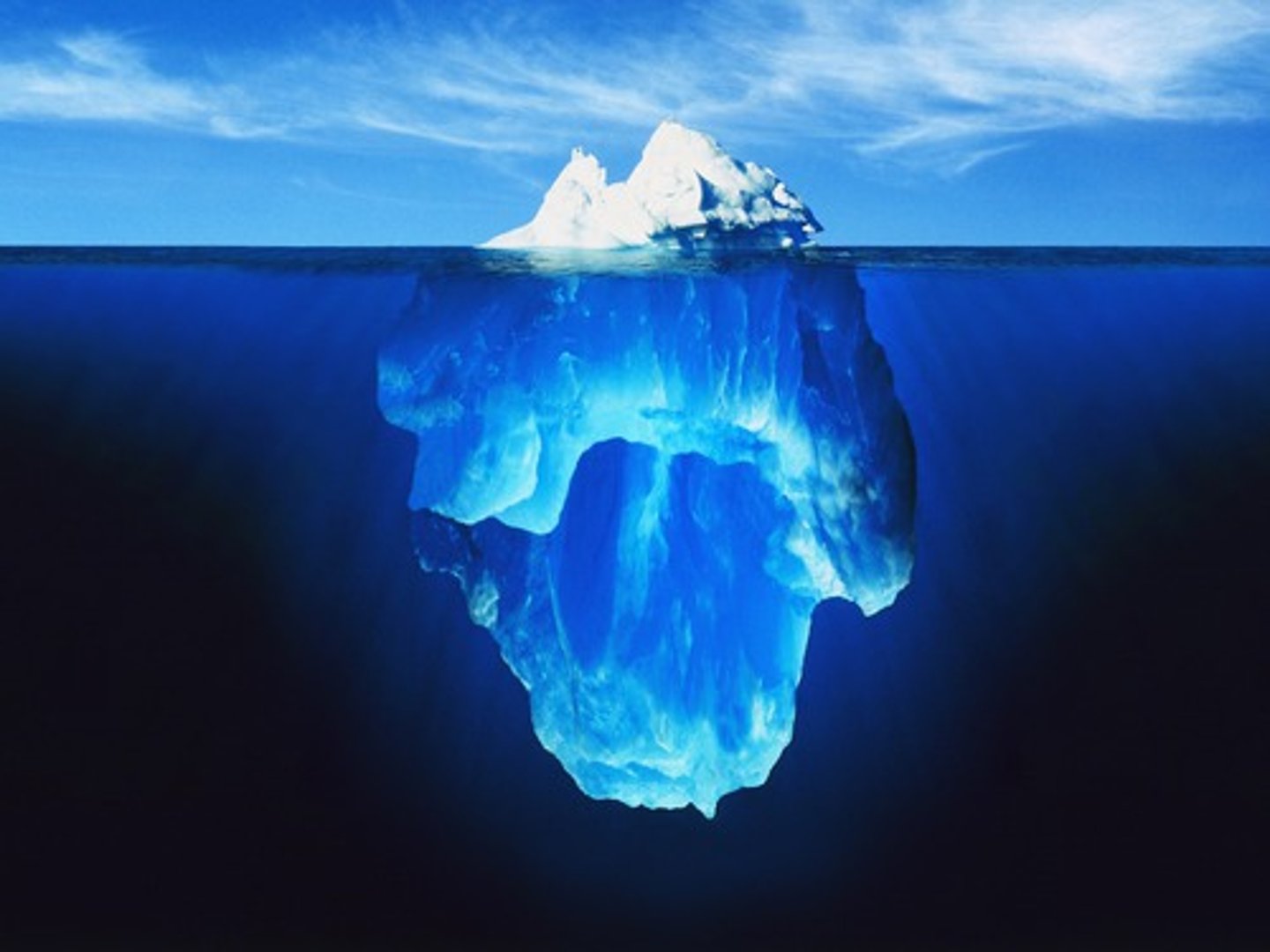 <p>A small visible part of a much larger problem</p>