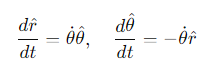 <p>θ˙= the angular velocity.</p>