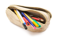 <p>a container used to hold and organize pencils, pens, and other writing utensils. </p>