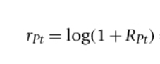 <ul><li><p>= Rpt when Rpt is small </p></li><li><p>Rpt = portfolio rate of return which is equal to the weighted average of the returns to the assets </p></li></ul><p></p>