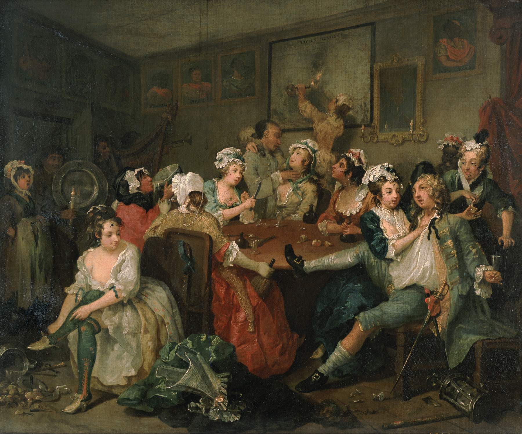 <p>A Rake’s Progress, Plate 3: “The Tavern Scene”</p>