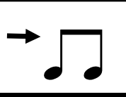 <p>A note with the duration of half a beat (1/8 of a whole note).</p>