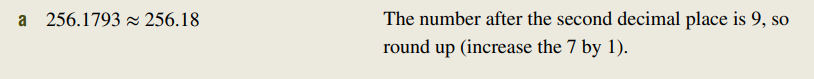 <p>eg round to two</p>