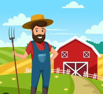 <p>farmer (syn: agriculteur)</p>