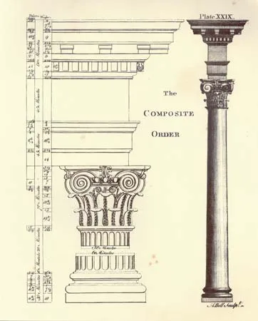 <p>Combining the volutes of the Ionic Order capital with the acanthus leaves of the Corinthian order</p>