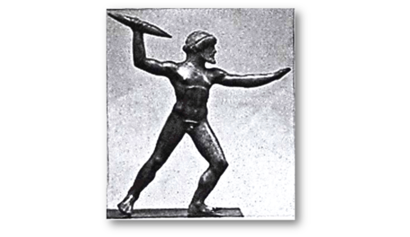 <p>Zeus throwing a thunderbolt</p>