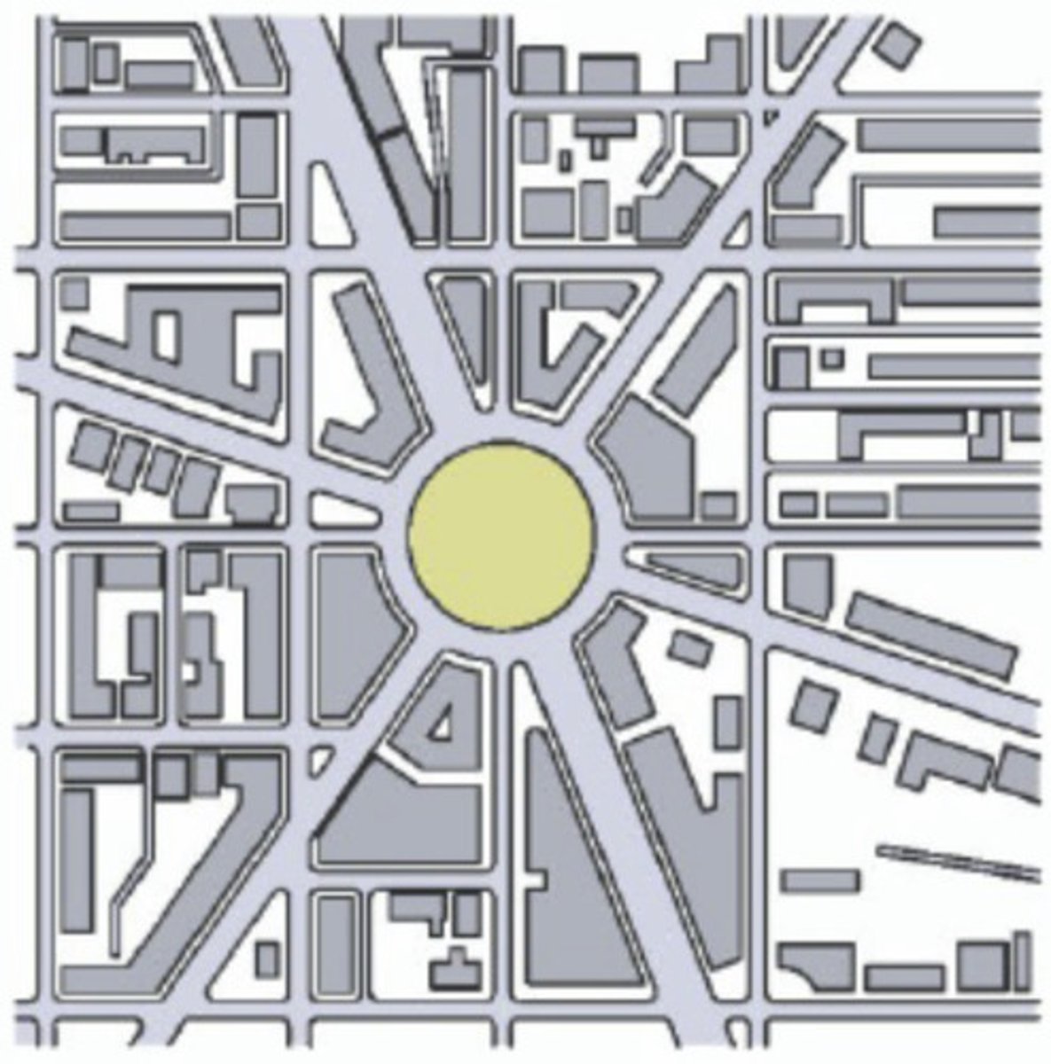 <p>This street pattern is known to have hierarchy with</p><p>diagonals for through traffics, has even dispersal of</p><p>traffic through the grid and diagonals that focus on</p><p>terrain feature</p><p>a. Riverside pattern</p><p>b. Savannah Pattern</p><p>15</p><p>c. Washington Pattern</p><p>d. Mariemont Pattern</p>