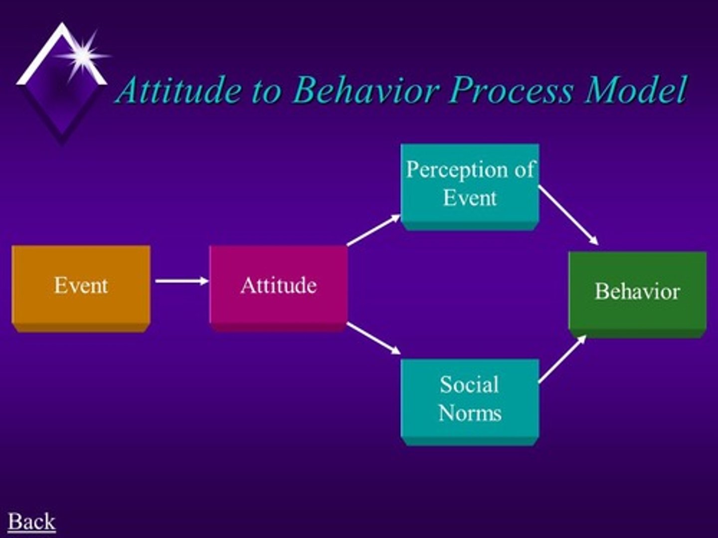 <p>(C) Attitude-to-behavior Process Model.</p><p>According to the Attitude-to-behavior Process Model, an event will influence our attitude, which will then influence our behavior.</p>