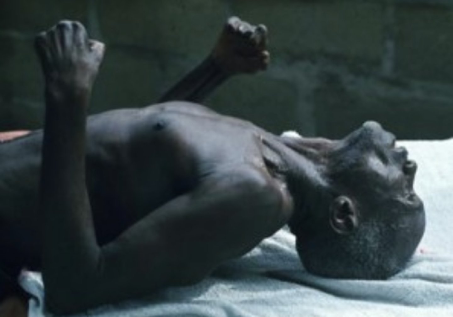 <p>It blocks the release of GABA and glycine, causing muscle spasms.</p>