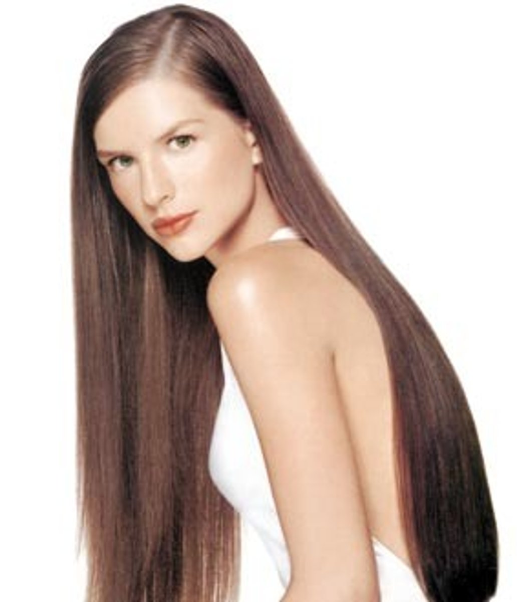 <p>straight hair</p>