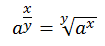 <p>The <mark data-color="yellow">denominator</mark> becomes the <mark data-color="yellow">root</mark> and the <mark data-color="green">numerator</mark> as the <mark data-color="green">new exponent/power.</mark></p>