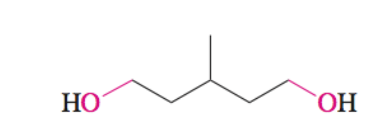 <ul><li><p>Forms diol </p></li><li><p>OH group at each aldehyde</p></li></ul>