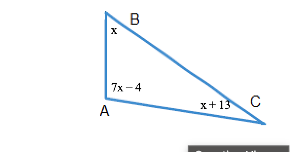 <p><span style="background-color: transparent !important;"><span>The measure of angle A is </span></span></p><p><span style="line-height: 1.25; background-color: var(--acs-internal-equation-disabled-color) !important;"><span>129</span></span><span style="line-height: 1.2; background-color: transparent !important;"><span>°</span></span><span style="background-color: transparent !important;"><span>.</span></span></p>