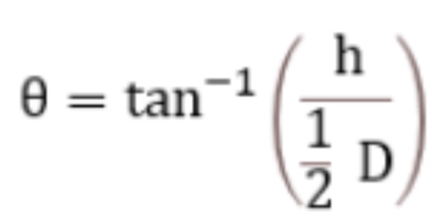 <p>Angle of repose = <strong>26.57 = excellent flow</strong></p>