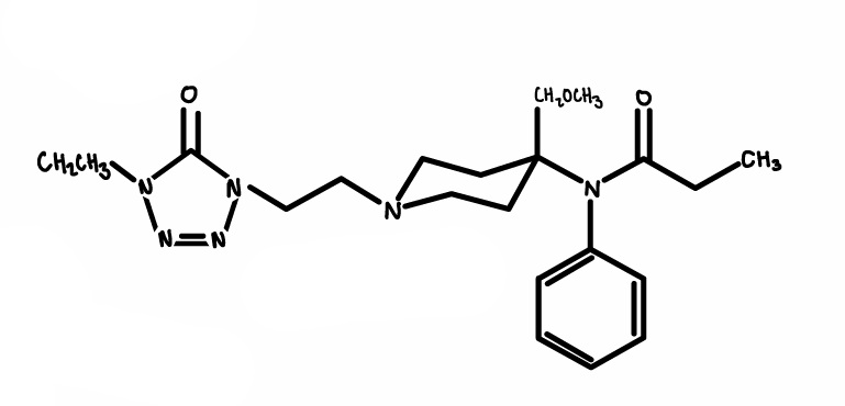 <p>25x as potent as morphine</p><p>onset = immediate</p><p>pka = 6.5</p>