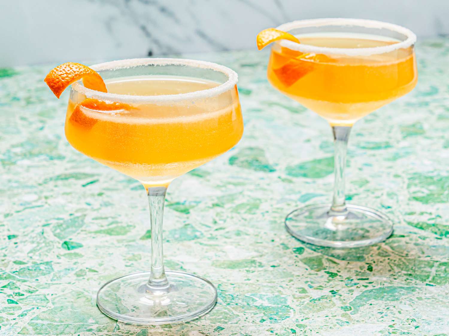 <p>sour, 2 oz brandy, 0.5 oz triple sec, 0.75 oz lemon juice, 0.25 oz simple syrup, served straight up, garnished with orange twist</p>