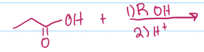 <p>Esterification rxn</p>