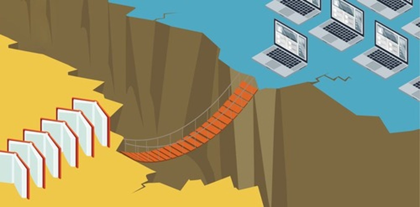 <p>differing access to computing devices and the Internet, based on socioeconomic, geographic, or demographic characteristics</p>