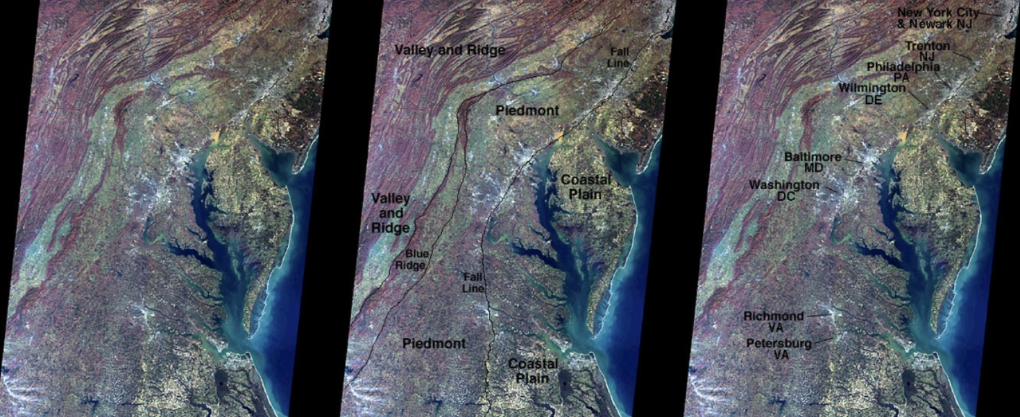 <p>a geological boundary, forming a gently sloping region that rapidly loses elevation from the north to the south. creating a series of waterfalls, the geologic regions to the north of the __ __ <strong> include the Appalachian plateau, the valley and ridge, the blue ridge, and the piedmont. The upper coastal plain and lower coastal plain regions occur south of the </strong>__ __.</p>