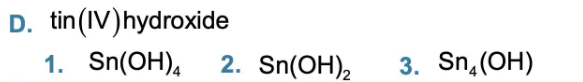 <p>What is the correct formula for each compound?</p>