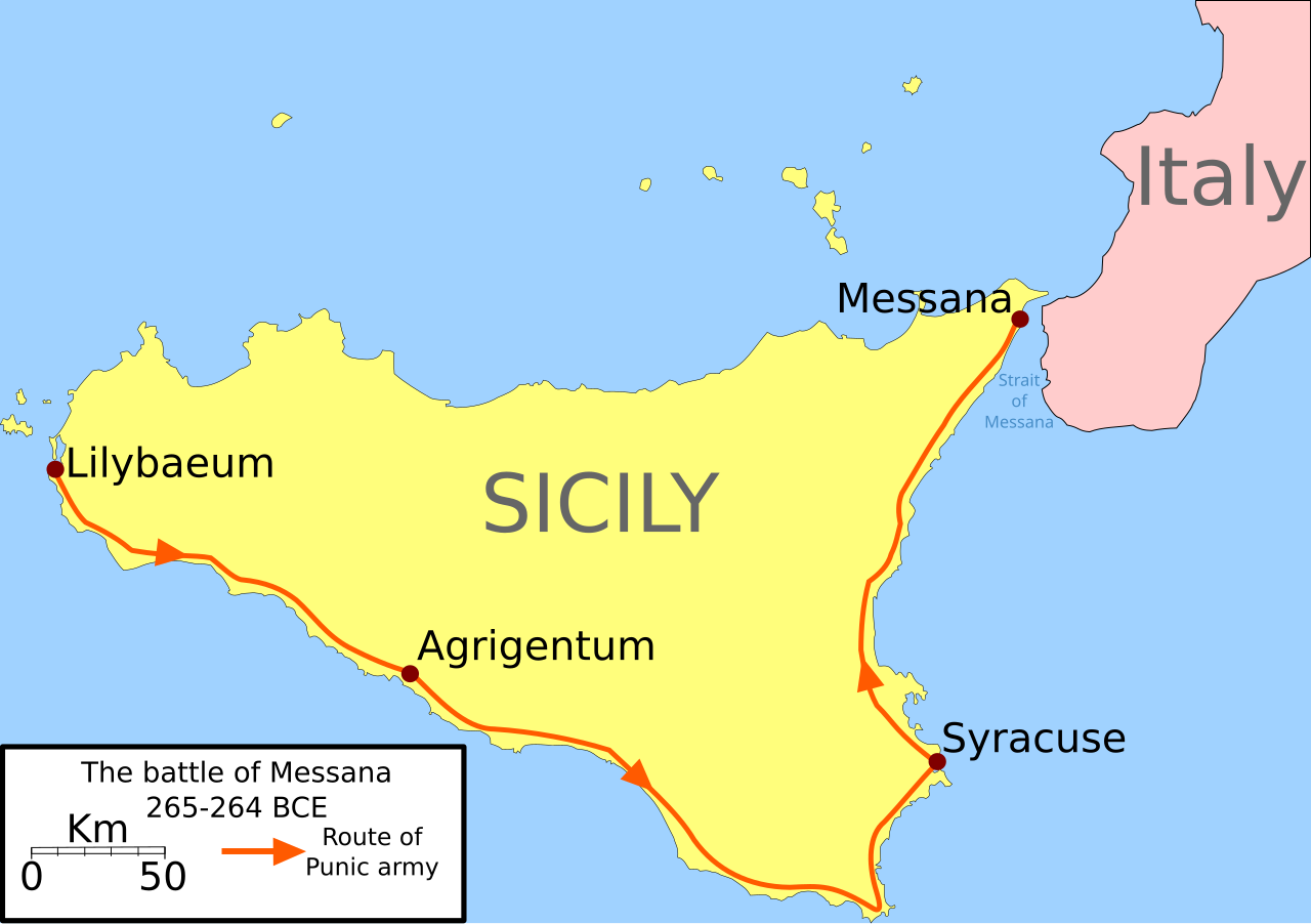 <p>264 BCE - Battle of Messana (All Facts) </p>