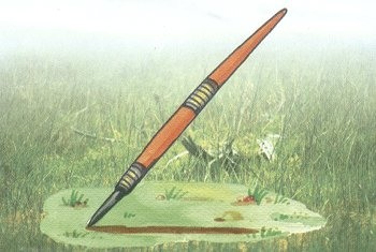 <p>ฏ ปฏัก</p><p>taw pa-tak (goad, cattleprod spear)</p><p>[t / t] mid class</p>