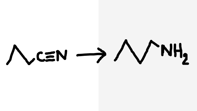 <p>Nitrile to primary amine</p>