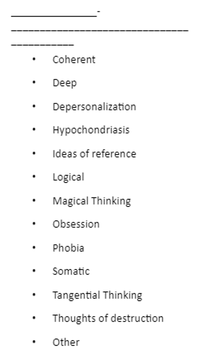 <p>The topics the person thinks about.</p>